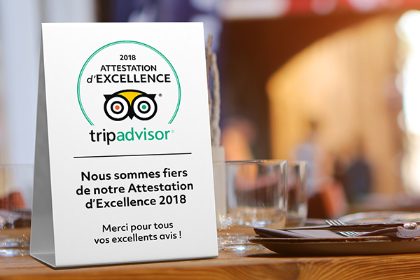 attestation dexcellence TripAdvisor